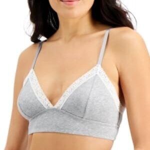 NWT Jenni On Repeat Wide Lace Bralette in Sleep Grey